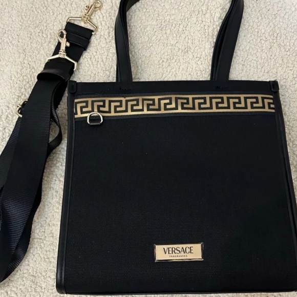 Versace Parfums 2way bag Black and Gold Shoulder Bag - Picture 2 of 10
